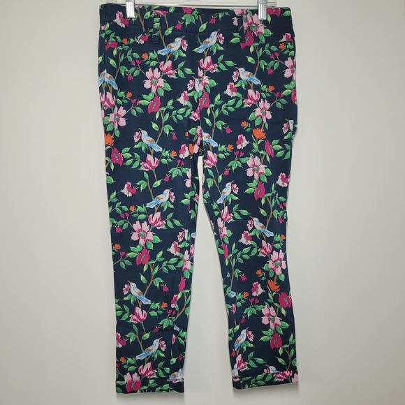 Time and Tru Denim - Time and Tru Aviar And Floral Pants Pull On Cropped Jeans 12/14 Large